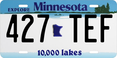 MN license plate 427TEF