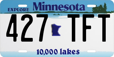 MN license plate 427TFT