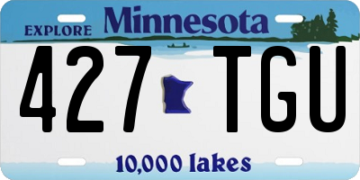 MN license plate 427TGU
