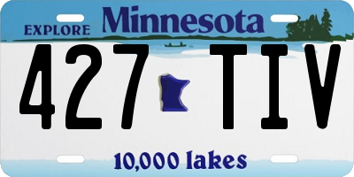 MN license plate 427TIV