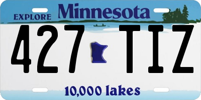 MN license plate 427TIZ