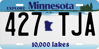 MN license plate 427TJA