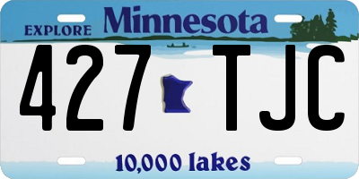 MN license plate 427TJC