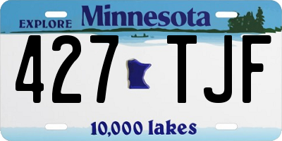 MN license plate 427TJF