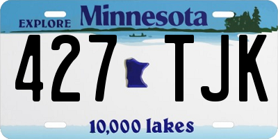 MN license plate 427TJK