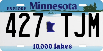 MN license plate 427TJM