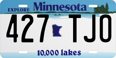 MN license plate 427TJO