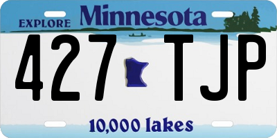 MN license plate 427TJP