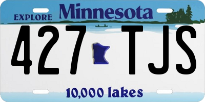 MN license plate 427TJS