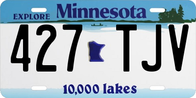 MN license plate 427TJV