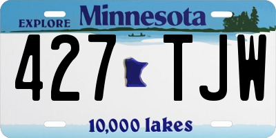 MN license plate 427TJW