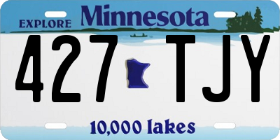 MN license plate 427TJY
