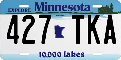 MN license plate 427TKA
