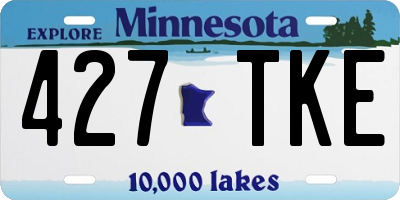 MN license plate 427TKE