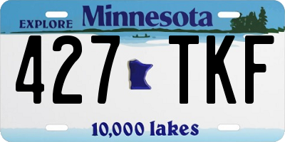 MN license plate 427TKF