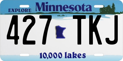MN license plate 427TKJ