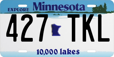 MN license plate 427TKL