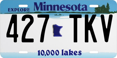 MN license plate 427TKV