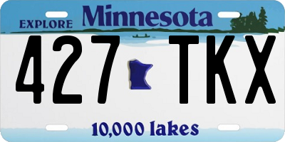 MN license plate 427TKX