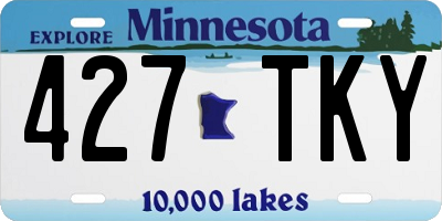 MN license plate 427TKY