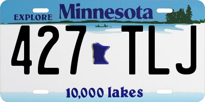 MN license plate 427TLJ