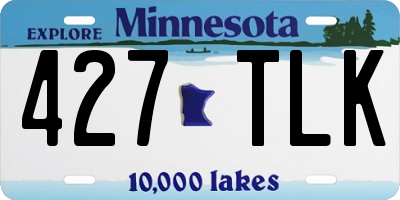 MN license plate 427TLK