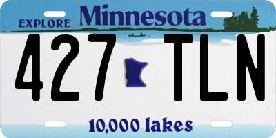 MN license plate 427TLN