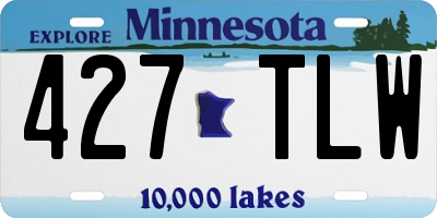 MN license plate 427TLW
