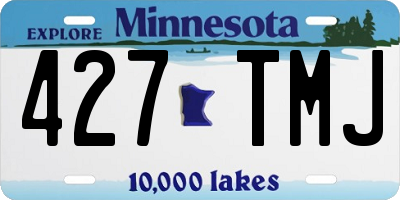 MN license plate 427TMJ
