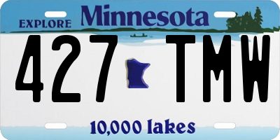 MN license plate 427TMW