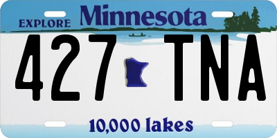 MN license plate 427TNA