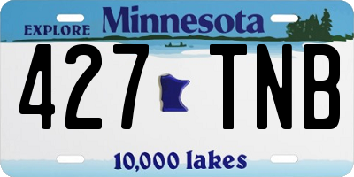MN license plate 427TNB