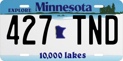 MN license plate 427TND