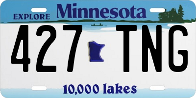 MN license plate 427TNG