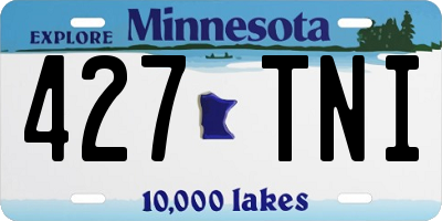 MN license plate 427TNI