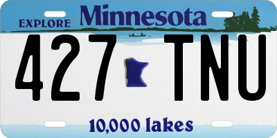 MN license plate 427TNU