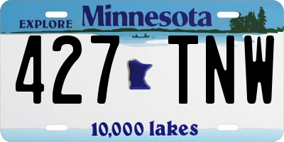 MN license plate 427TNW