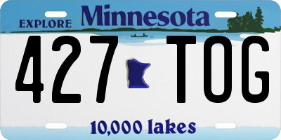 MN license plate 427TOG