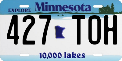 MN license plate 427TOH