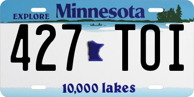 MN license plate 427TOI