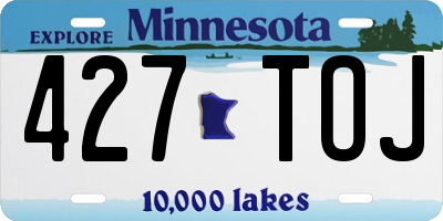 MN license plate 427TOJ