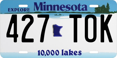 MN license plate 427TOK