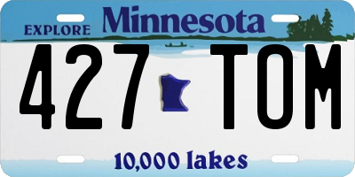 MN license plate 427TOM