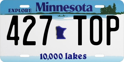 MN license plate 427TOP
