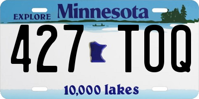 MN license plate 427TOQ