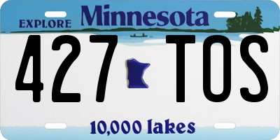 MN license plate 427TOS