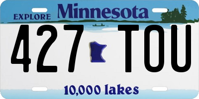 MN license plate 427TOU