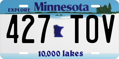 MN license plate 427TOV