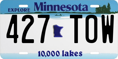 MN license plate 427TOW