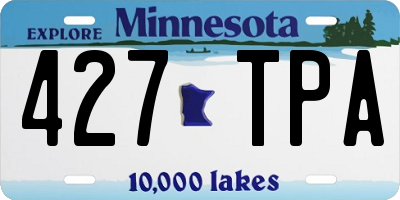 MN license plate 427TPA